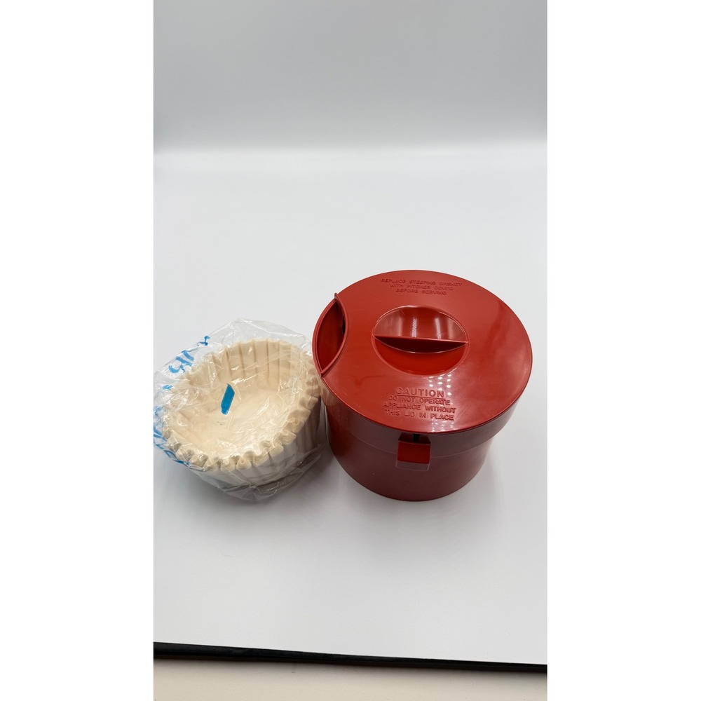 Mr Coffee Iced Tea Maker TM1 Replacement Filter Brew Basket & Lid + Filters ONLY